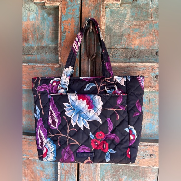 Vera Bradley navy blue floral purse - Picture 4 of 6